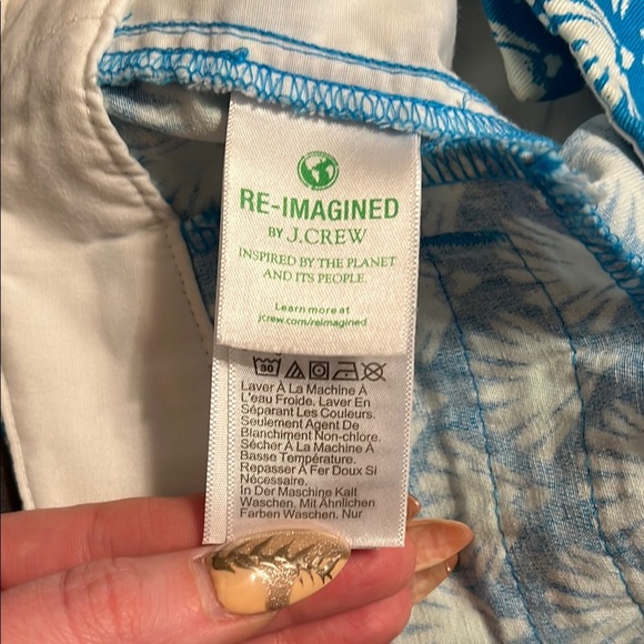 J. Crew 3.5" Fan-Print Classic Chino Short Patterned Women's Shorts Cotton‎ XS - Picture 6 of 9